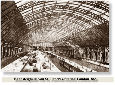 Bahnsteighalle von St. Pancras-Station London1868