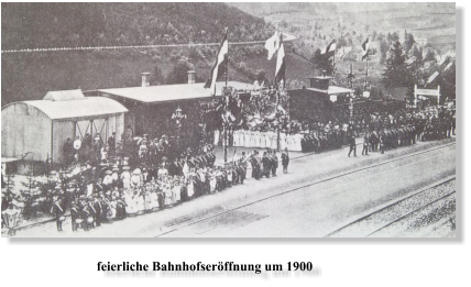 feierliche Bahnhofseröffnung um 1900