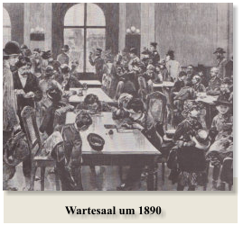 Wartesaal um 1890